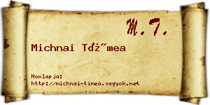 Michnai Tímea névjegykártya
